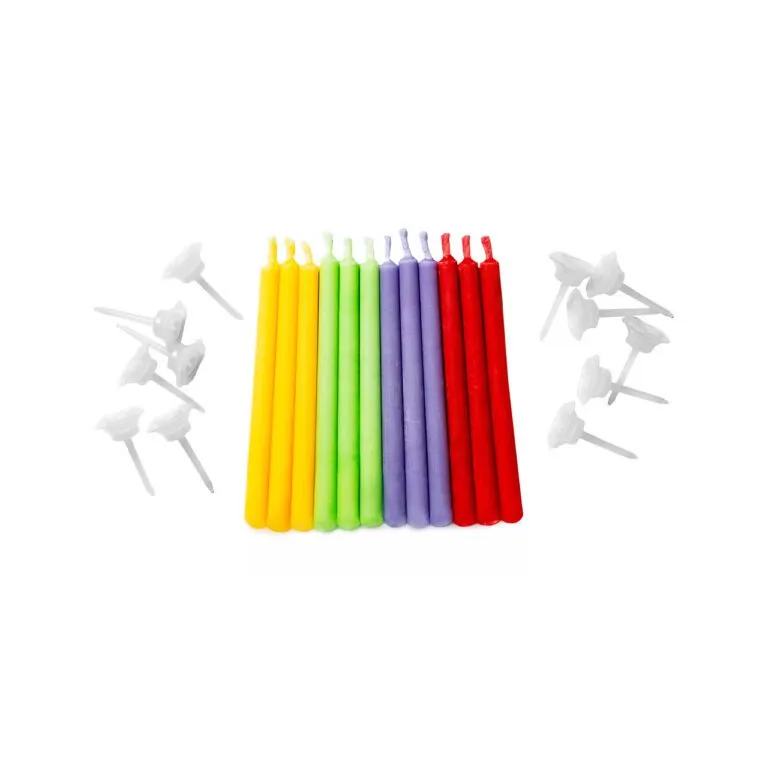 Velas con Flamas de Colores para Cumpleaños