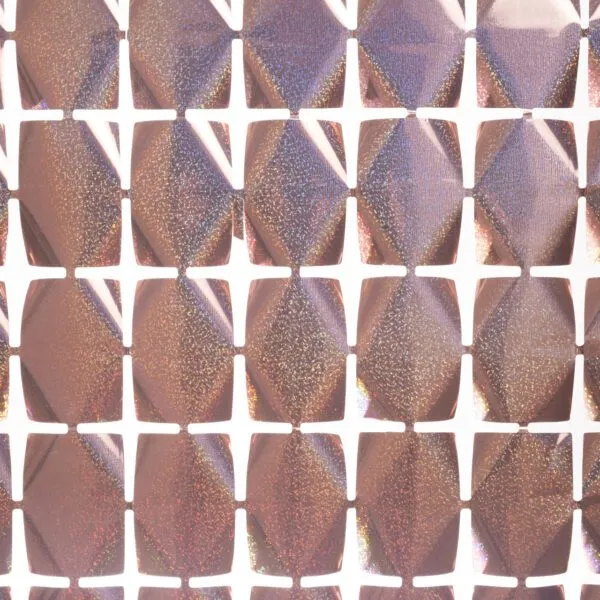 Cortina Foil de cuadros rose gold